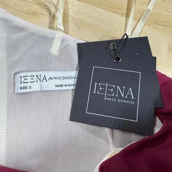 Mac Duggal NWT Purple One Shoulder High Slit Ruffle Gown Size Berry 2 Hi-Low Hem - Picture 4 of 10